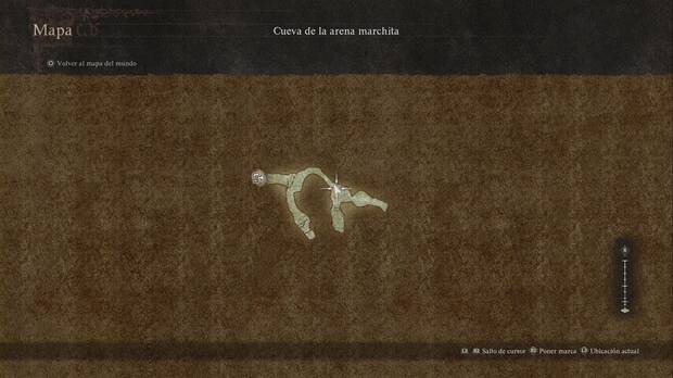 Dragon's Dogma 2 - Mazmorras: Cueva de la arena marchita, ubicación