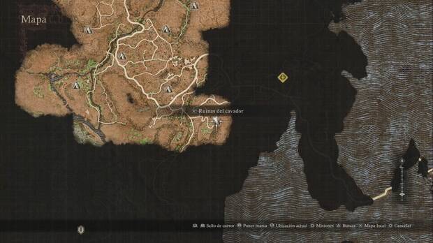 Dragon's Dogma 2 - Mazmorras: ubicación de las Ruinas del cavador