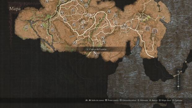 Dragon's Dogma 2 - Mazmorras: ubicación de la Cueva del cañón