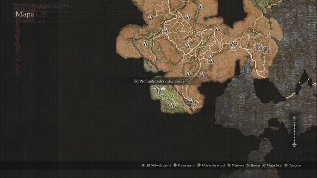 Dragon's Dogma 2 - Mazmorras: ubicación de las Profundidades caliginosas
