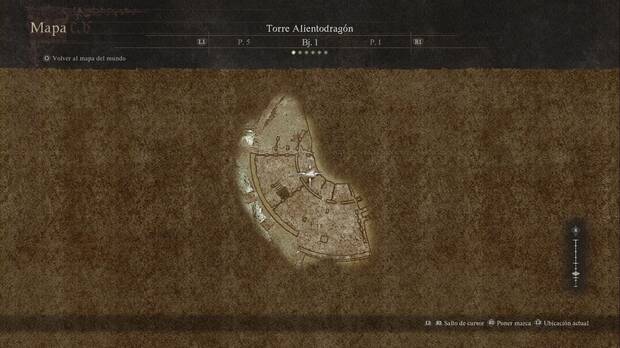 Dragon's Dogma 2 - Mazmorras: Torre Alientodragón, mapa del B1