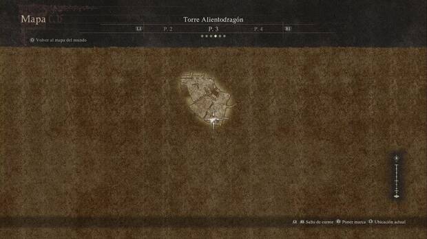 Dragon's Dogma 2 - Mazmorras: Torre Alientodragón, mapa del P3