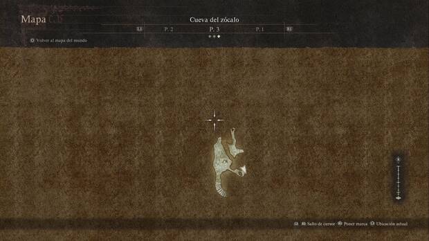 Dragon's Dogma 2 - Mazmorras: Cueva del zócalo, mapa del P3