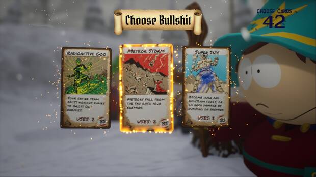 El uso de cartas de habilidad es un gui�o a los roguelikes que consigue, con estos momentos de Bullshit, a�adirle personalidad a un juego repleto de referencias.
