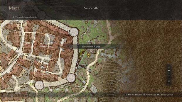 Dragon's Dogma 2 - Misiones secundarias, Santa de los suburbios: ubicación de la Taberna de Walter