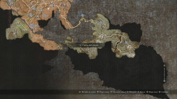 Dragon's Dogma 2 - Resolución forjada a fuego, ubicación de la Cueva del zócalo