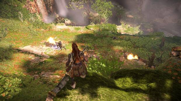 Horizon Forbidden West en una ROG Ally a 720p y gr�ficos en bajo.