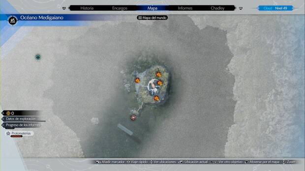 Final Fantasy VII Rebirth - La isla de Gilgamesh: ubicaciones de informes de búsqueda en la isla de Gilgamesh