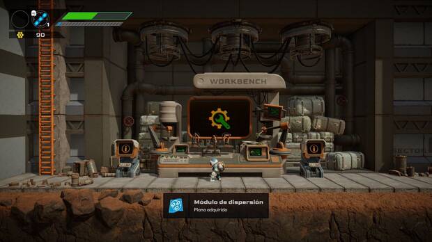 En los 'metroidvania' la mejora de equipamiento y habilidades es una constante para progresar en el mapa.