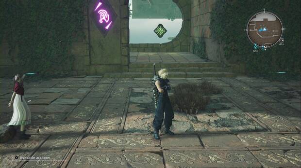 Final Fantasy VII Rebirth - Capítulo 13: cristal y pared de hiedra en el Templo de los Ancianos