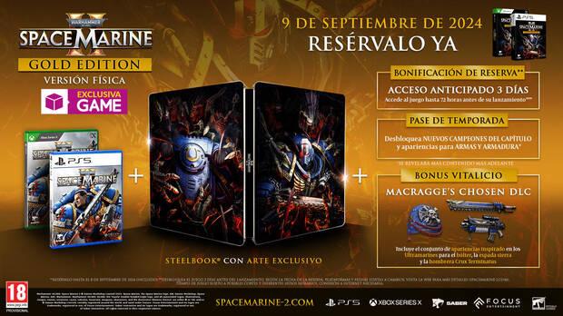 Warhammer 40,000: Space Marine Gold Edition exclusiva GAME ya la puedes reservar