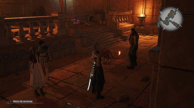 Final Fantasy VII Rebirth - Armas de Yuffie: ubicación del cofre en el Templo de los Ancianos que contiene el Shuriken cortasombras