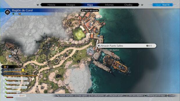 Final Fantasy VII Rebirth - Cofres ocultos en Corel: ubicación del Almacén Puerto Salitre