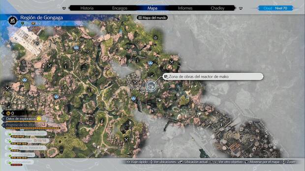 Final Fantasy VII Rebirth - Cofres ocultos en Gongaga: ubicicaión de la Zona en obras del reactor de mako