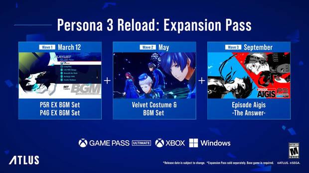 DLC del Expansion Pass de Persona 3 Reload.