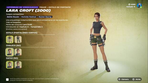 Fortnite Battle Royale - Pack de personaje de Tomb Raider (2000)
