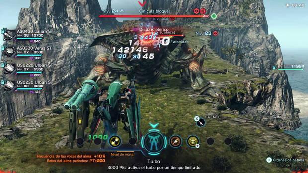 Cuando consigues un skell, la acci�n cambia totalmente, tambi�n durante los combates.