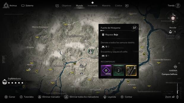 Assassin's Creed Shadows - Localización de Fuerte de Hiraiyama