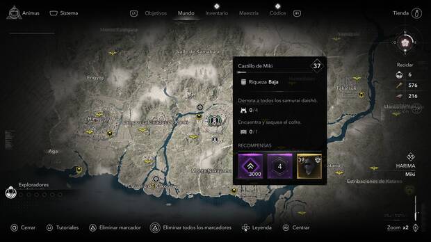 Assassin's Creed Shadows - Localización de Castillo de Miki