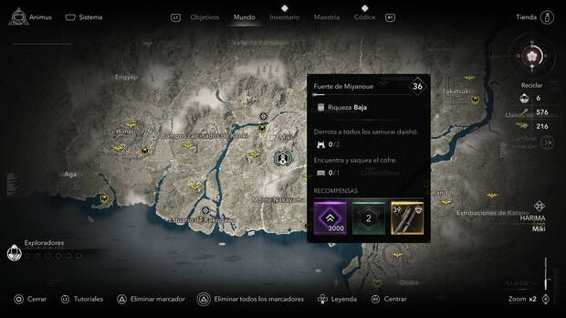 Assassin's Creed Shadows - Localización de Fuerte de miyanoue