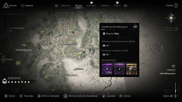 Assassin's Creed Shadows - Localización de Castillo de Uda Matsuyama