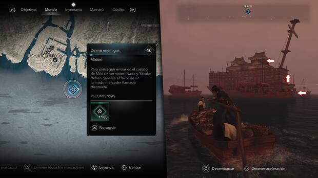 Assassin's Creed Shadows - Misiones El Buey - Localización del barco y el lugarteniente de El Buey