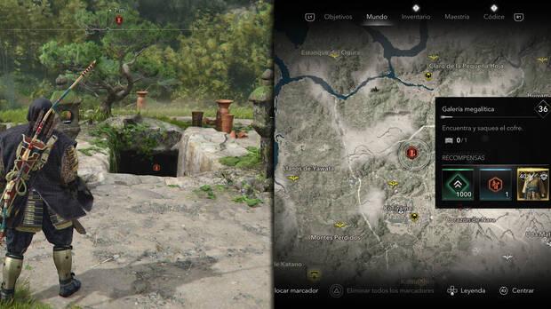 Assassin's Creed Shadows - Localización del kofun Galería megalítica