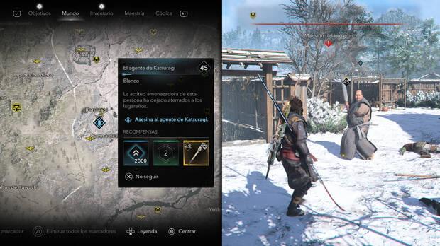 Assassin's Creed Shadows - Localización del objetivo El agente de Katsuragi de la organización Kurai Eikyou