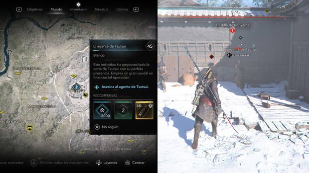 Assassin's Creed Shadows - Localización del objetivo El agente de Tsutsui de la organización Kurai Eikyou