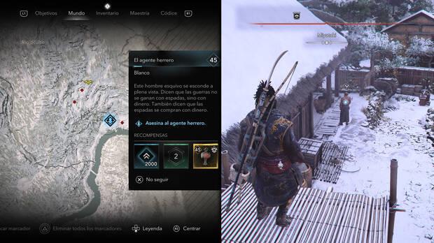 Assassin's Creed Shadows - Localización del objetivo El agente herrero de la organización Kurai Eikyou