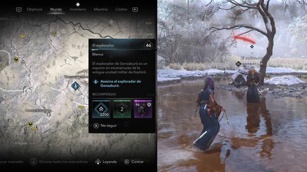 Assassin's Creed Shadows - Localización del objetivo El explorador de la organización Soldados de Genzaburo