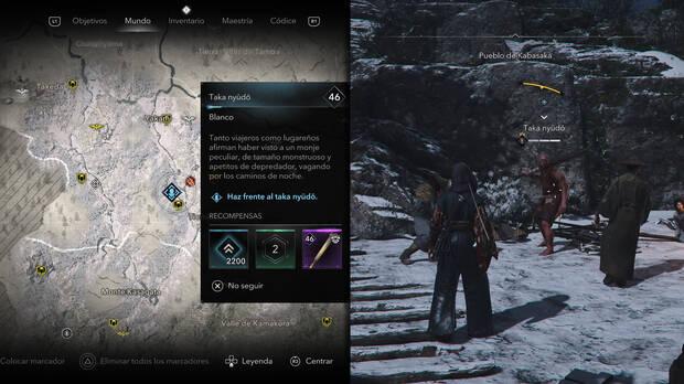 Assassin's Creed Shadows - Localización del objetivo Taka nyudo de la organización El yokai