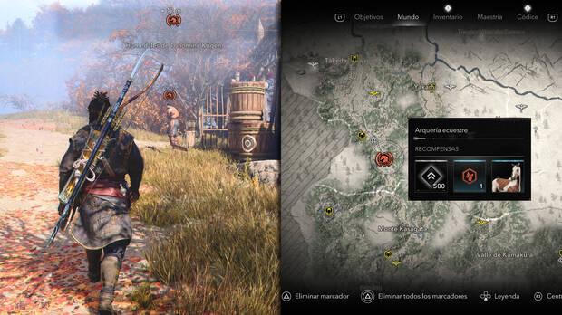 Assassin's Creed Shadows - Localización de la arquería ecuestre Arena de Tamba