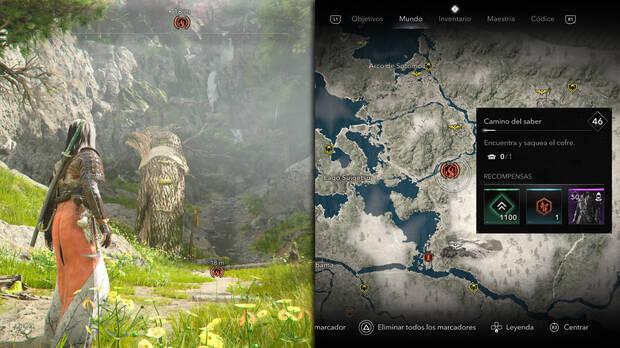 Assassin's Creed Shadows - Localización de inicio de la ruta oculta Camino del saber