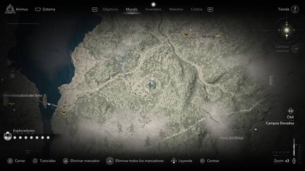 Assassin's Creed Shadows - Localización en el mapa del sumi-e legendario Tanuki blanco legendario
