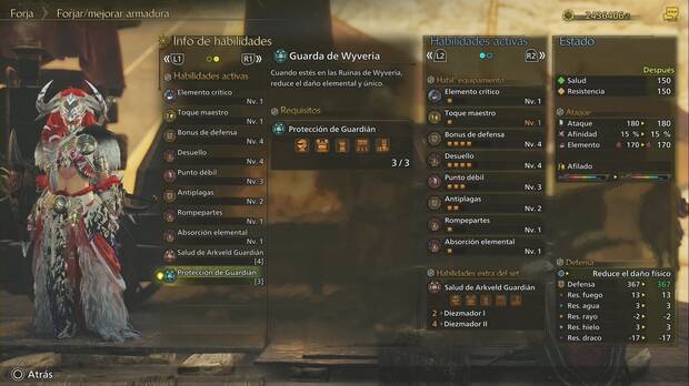 Monster Hunter Wilds - Set de armadura de Arkveld Guardián beta
