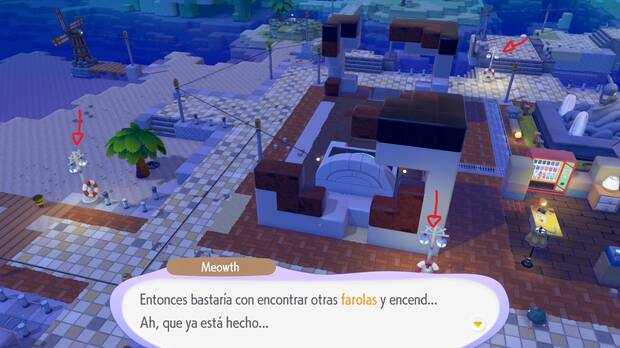 Pok�mon Pokopia - Misi�n Por un espacio m�s luminoso: Encender las farolas mar�timas