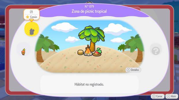Pok�mon Pokopia - Misi�n Por un espacio m�s luminoso: Crear el h�bitat Zona de p�cnic tropical
