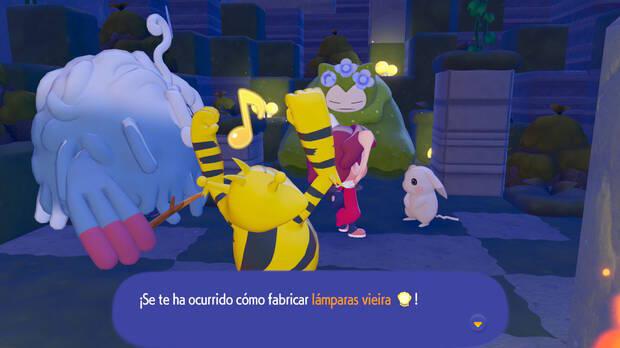 Pok�mon Pokopia - Misi�n Por un espacio m�s luminoso: Colocar la L�mpara vieira en la cueva de Musgorlax