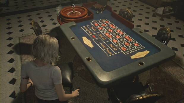 Resident Evil Requiem - Easter eggs, ruleta de la sala de juegos de la planta baja del Centro de pacientes