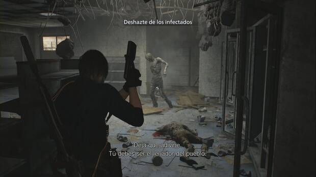 Resident Evil Requiem - Easter eggs, Leon hace un chiste sobre le�adores con motosierras