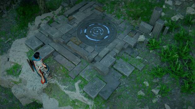 Crimson Desert - Nexos del Abismo, placa de viaje r�pido de un Nexo del Abismo