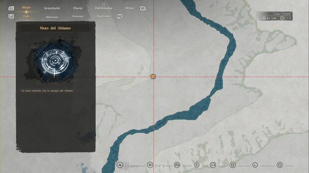 Crimson Desert - Nexos del Abismo, ubicaci�n del punto de viaje r�pido Colina de Vientoneblina