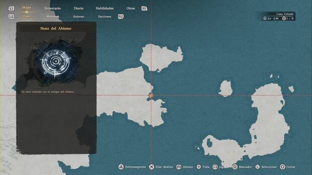 Crimson Desert - Nexos del Abismo, ubicaci�n del punto de viaje r�pido de El Gran Oc�ano de Pywel
