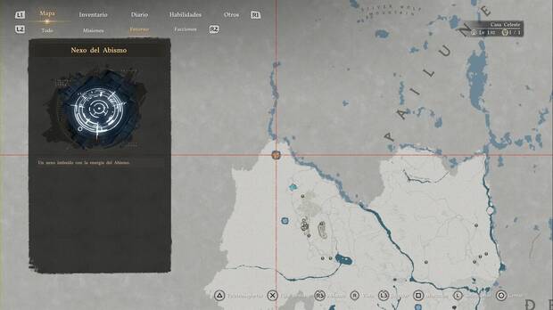 Crimson Desert - Nexos del Abismo de Calphade, ubicaci�n del punto de viaje r�pido Cuenca Nieblaespesa