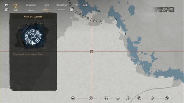 Crimson Desert - Nexos del Abismo de Calphade, ubicaci�n del punto de viaje r�pido Cuenca Nieblaespesa
