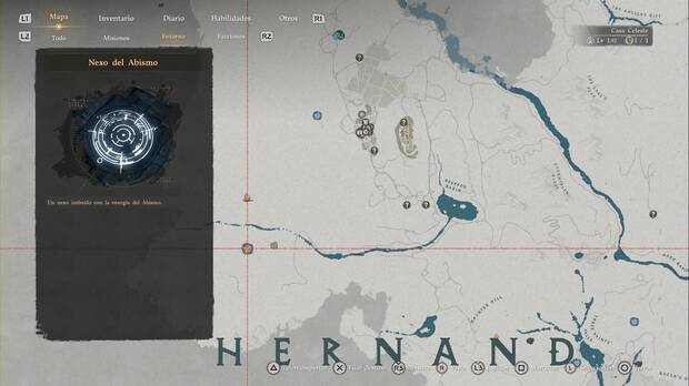 Crimson Desert - Nexos del Abismo de Calphade, ubicaci�n del punto de viaje r�pido Monta�as Blancas