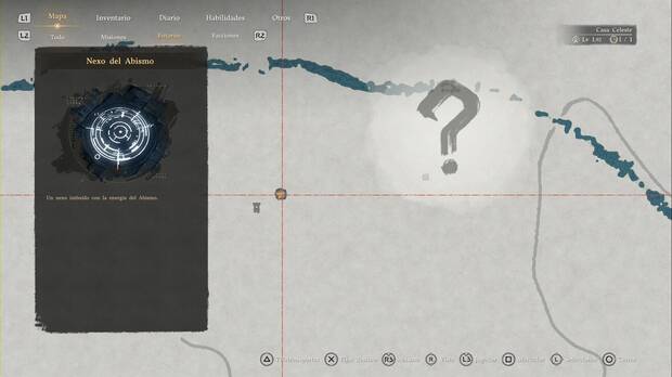 Crimson Desert - Nexos del Abismo de Calphade, ubicaci�n del punto de viaje r�pido Monta�as Blancas