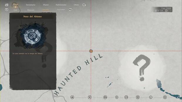 Crimson Desert - Nexos del Abismo de Calphade, ubicaci�n del punto de viaje r�pido Colina Embrujada