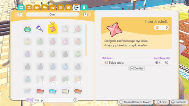 Pok�mon Pokopia - Crear Trozo de estrella en una mesa de trabajo con el Polvo estelar